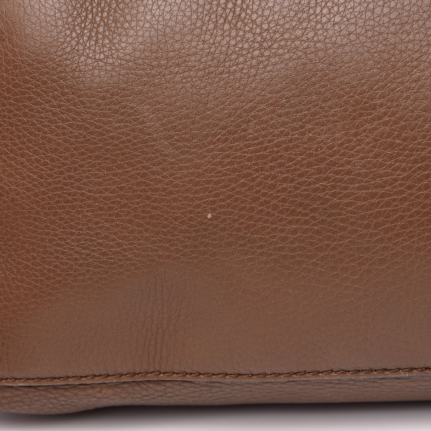 Pebbled Calfskin Medium Soho Chain Shoulder Bag Maple Brown