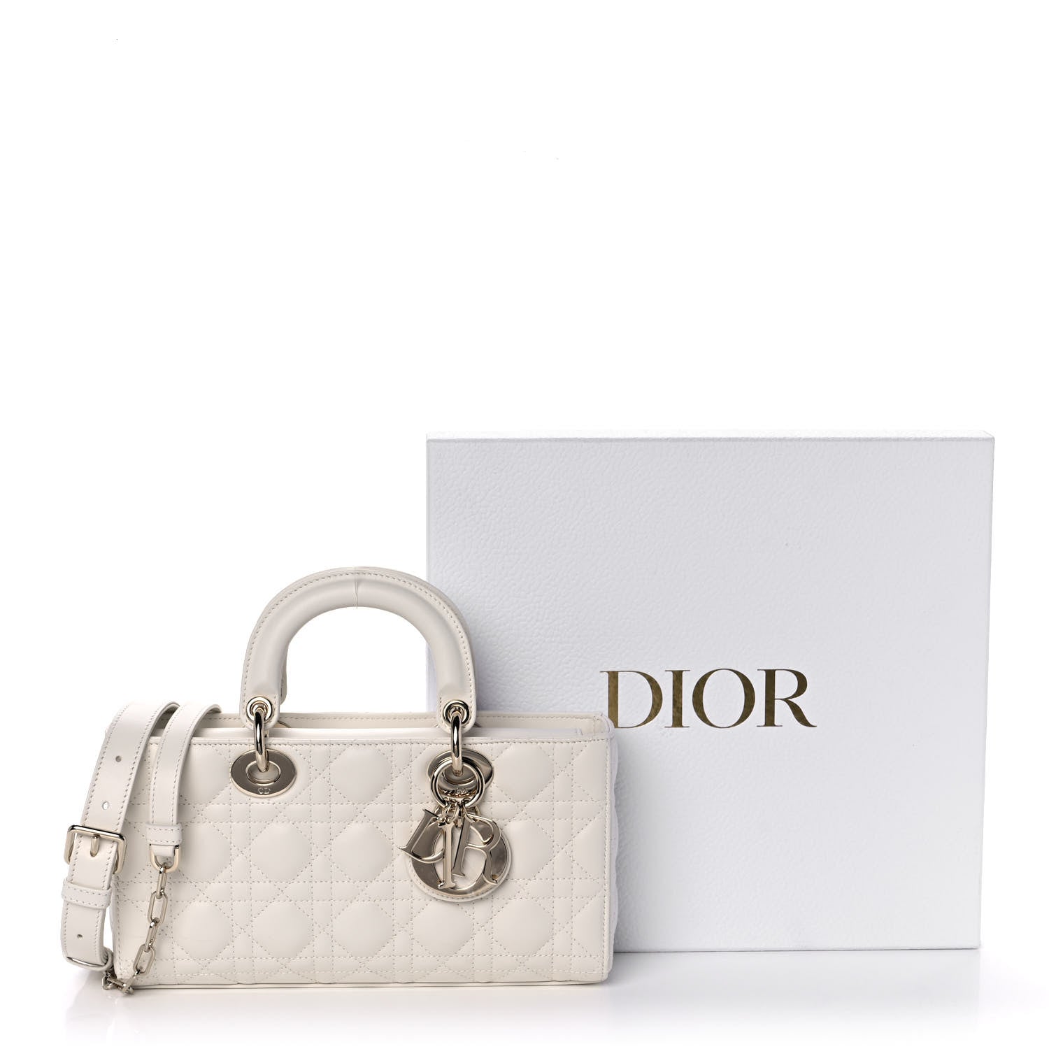 Christian Dior Calfskin Cannage Lady D-Joy White 16 of 16