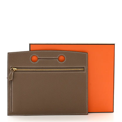 Hermes Togo Backpocket Pouch 25 Etoupe 8 of 8