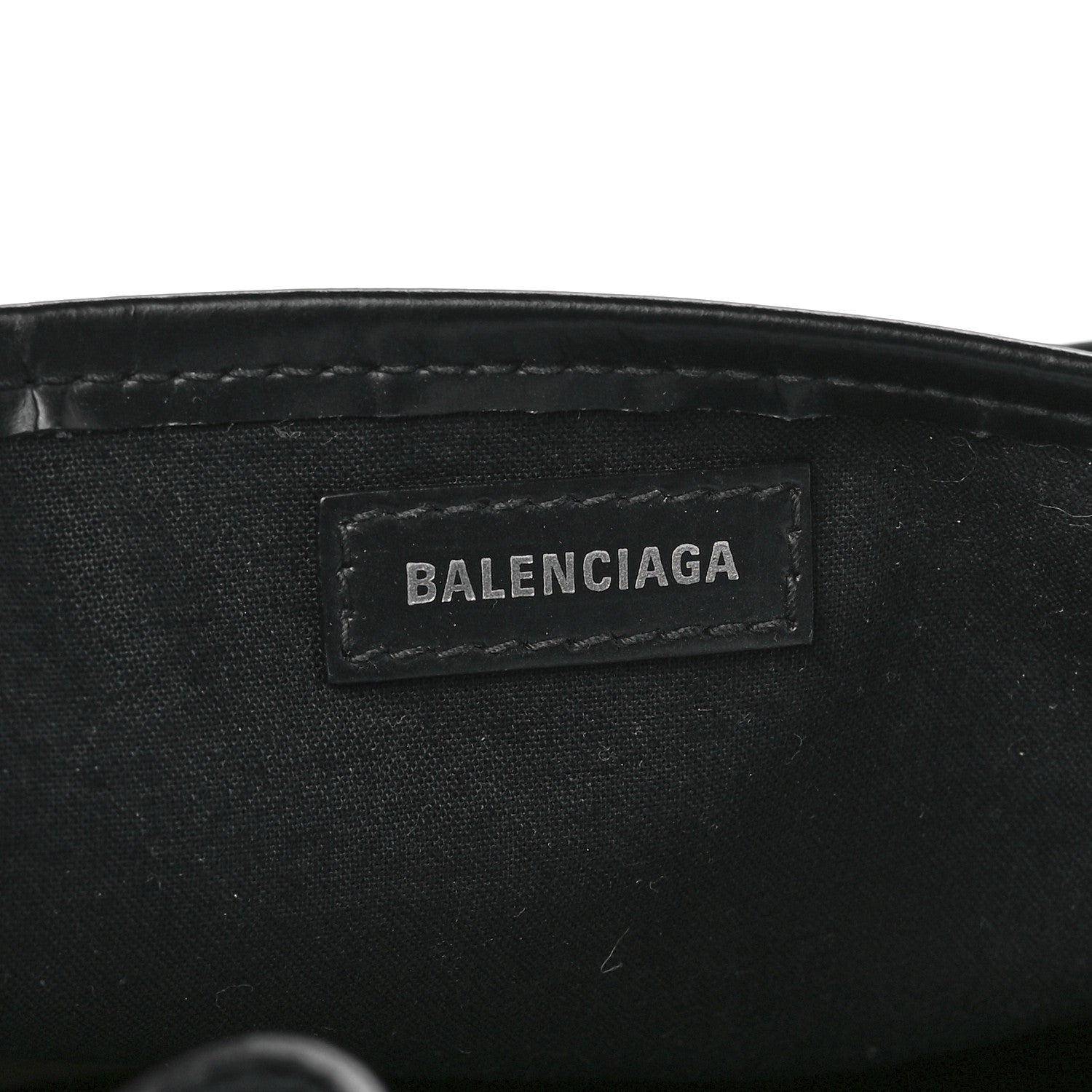 Balenciaga Cotton Canvas Calfskin Navy Cabas XS Natural Black 7 of 12