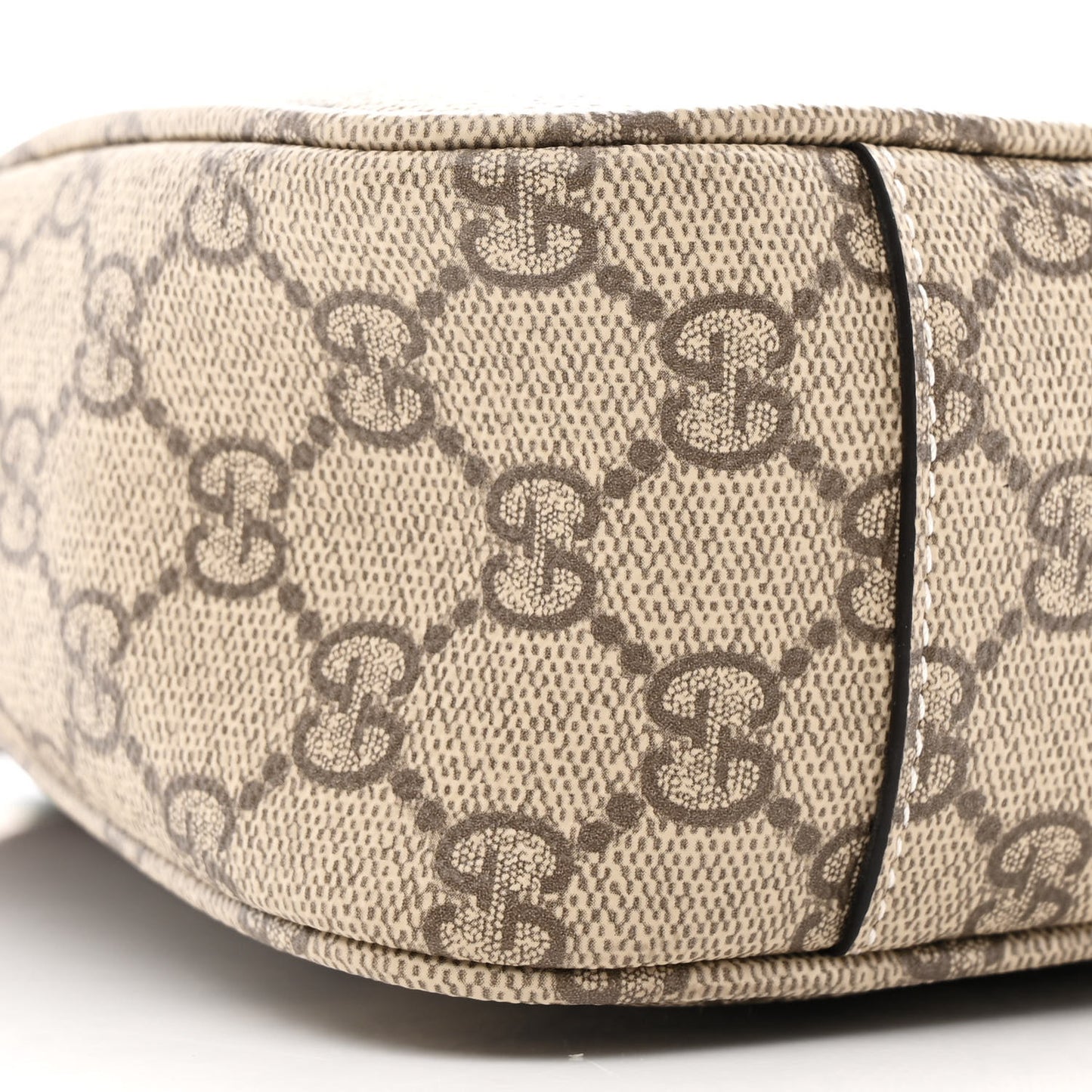 GG Supreme Monogram Emblem Medium Shoulder Bag Beige Ebony Sundial