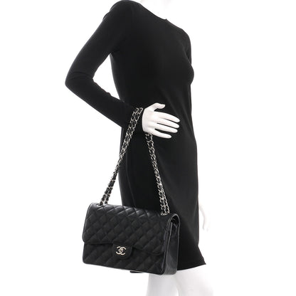 Chanel Caviar Quilted Jumbo Double Flap Black 3 of 9