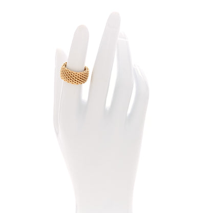 Tiffany 18K Yellow Gold Wide Somerset Mesh Ring 50 5.5 2 of 4