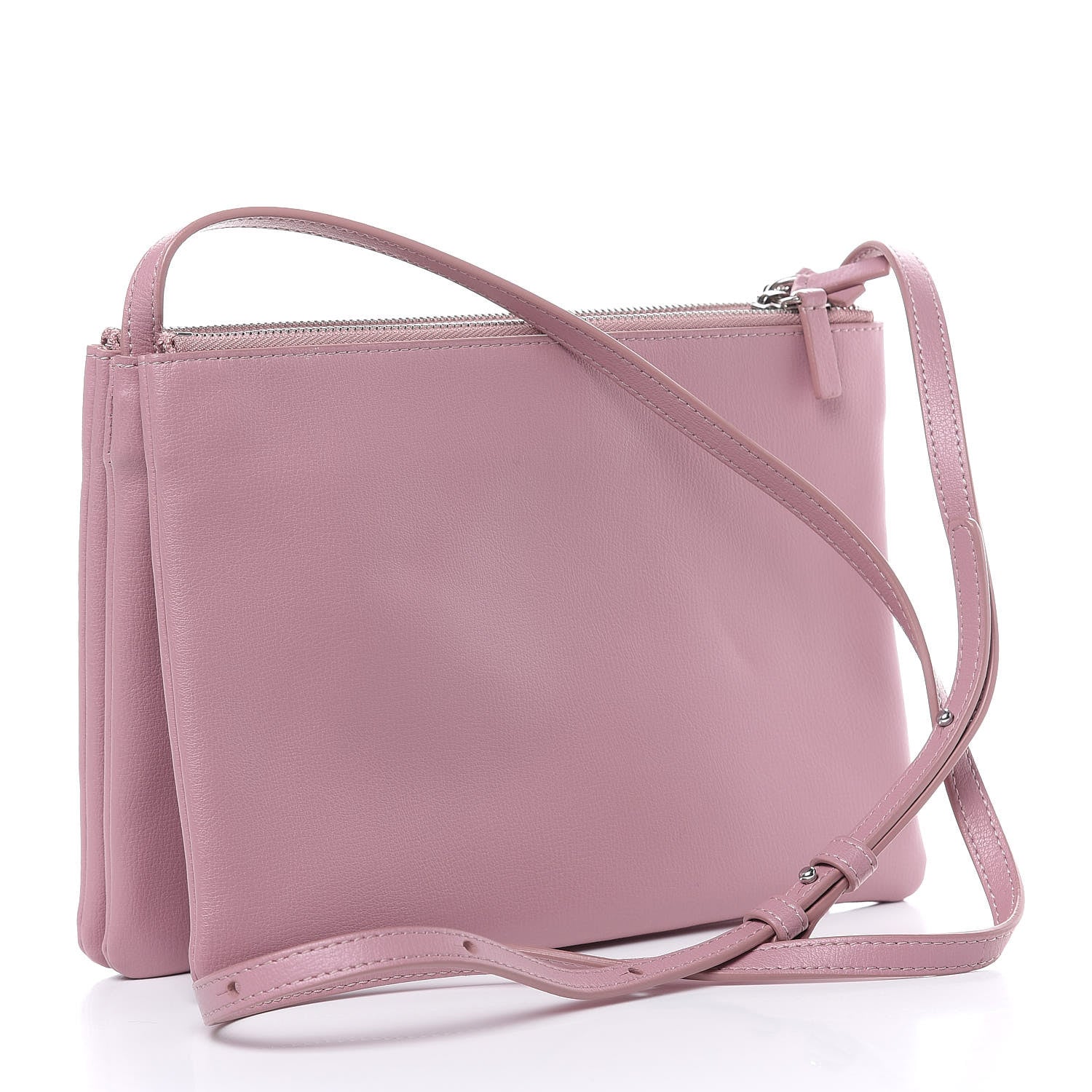 Celine Goatskin Large Trio Crossbody Bag Antique Rose 3 of 11