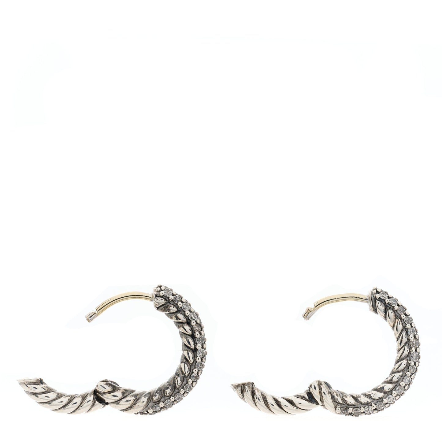 Sterling Silver Diamond Petite Pave Huggie Hoop Earrings