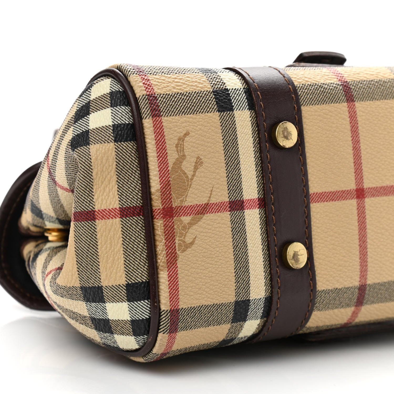 Burberry Haymarket Check Buckle Satchel 9 of 10