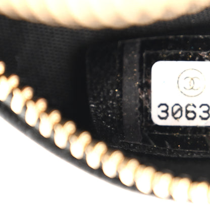 Chanel Lambskin Quilted Large CC Round Clutch With Chain Black 7 of 11