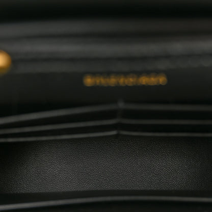 Balenciaga Shiny Box Calfskin Hourglass Chain Bag Black 5 of 12