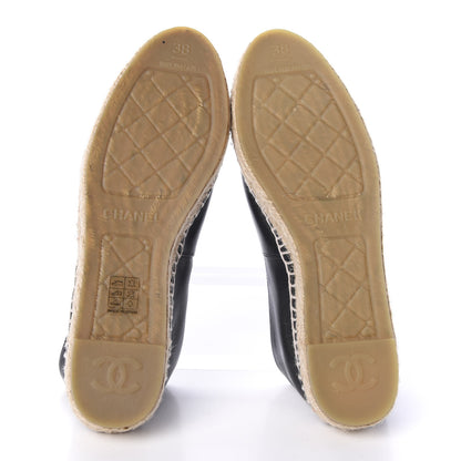 Chanel Lambskin CC Espadrilles 38 Black 6 of 11