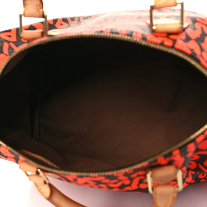 Louis Vuitton Monogram Graffiti Speedy 30 Orange 5 of 9