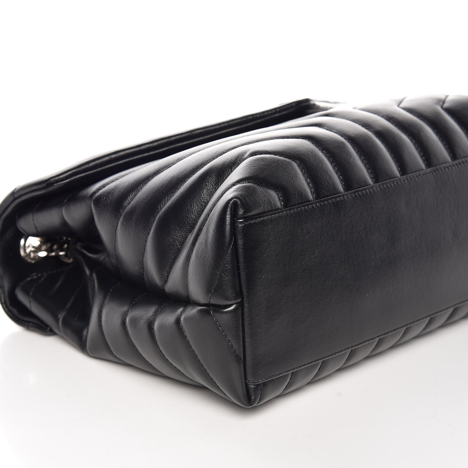 Saint Laurent Calfskin Y Quilted Monogram Medium Loulou Chain Satchel Black 5 of 9