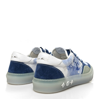 Louis Vuitton Monogram Watercolor Mens LV Ollie Sneakers 9 Blue 4 of 8