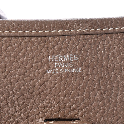 Hermes Taurillon Clemence Evelyne III PM Etoupe 6 of 16