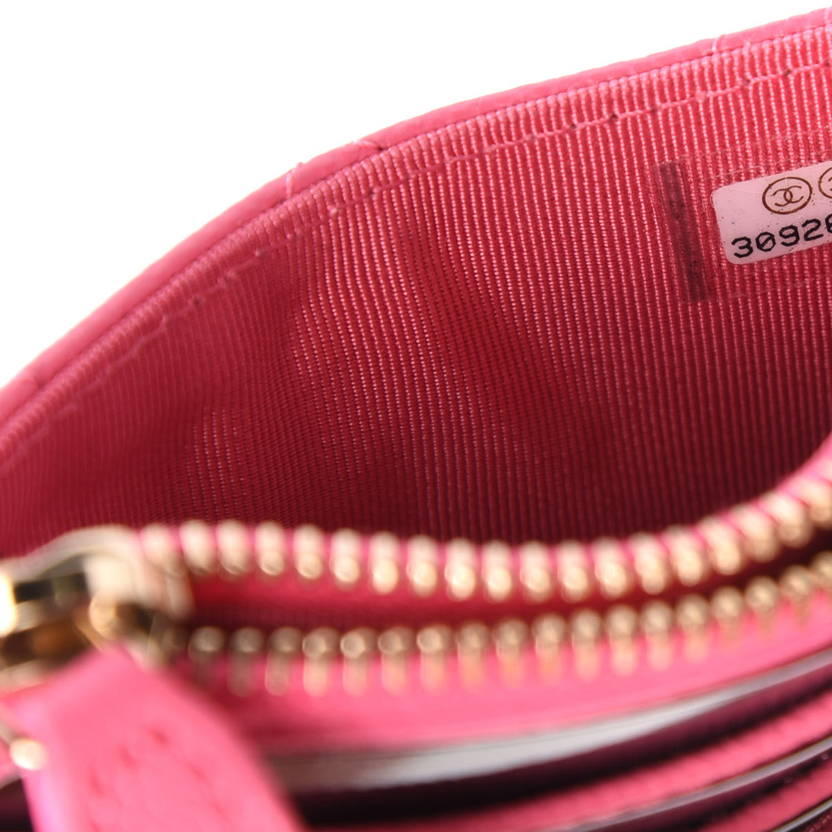 Chanel Caviar Quilted CC Zip Card Holder Pink 9 of 11
