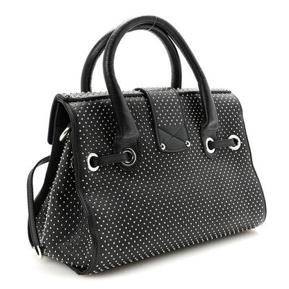 Jimmy Choo Studded Calfskin Rosalie Satchel Black 3 of 9