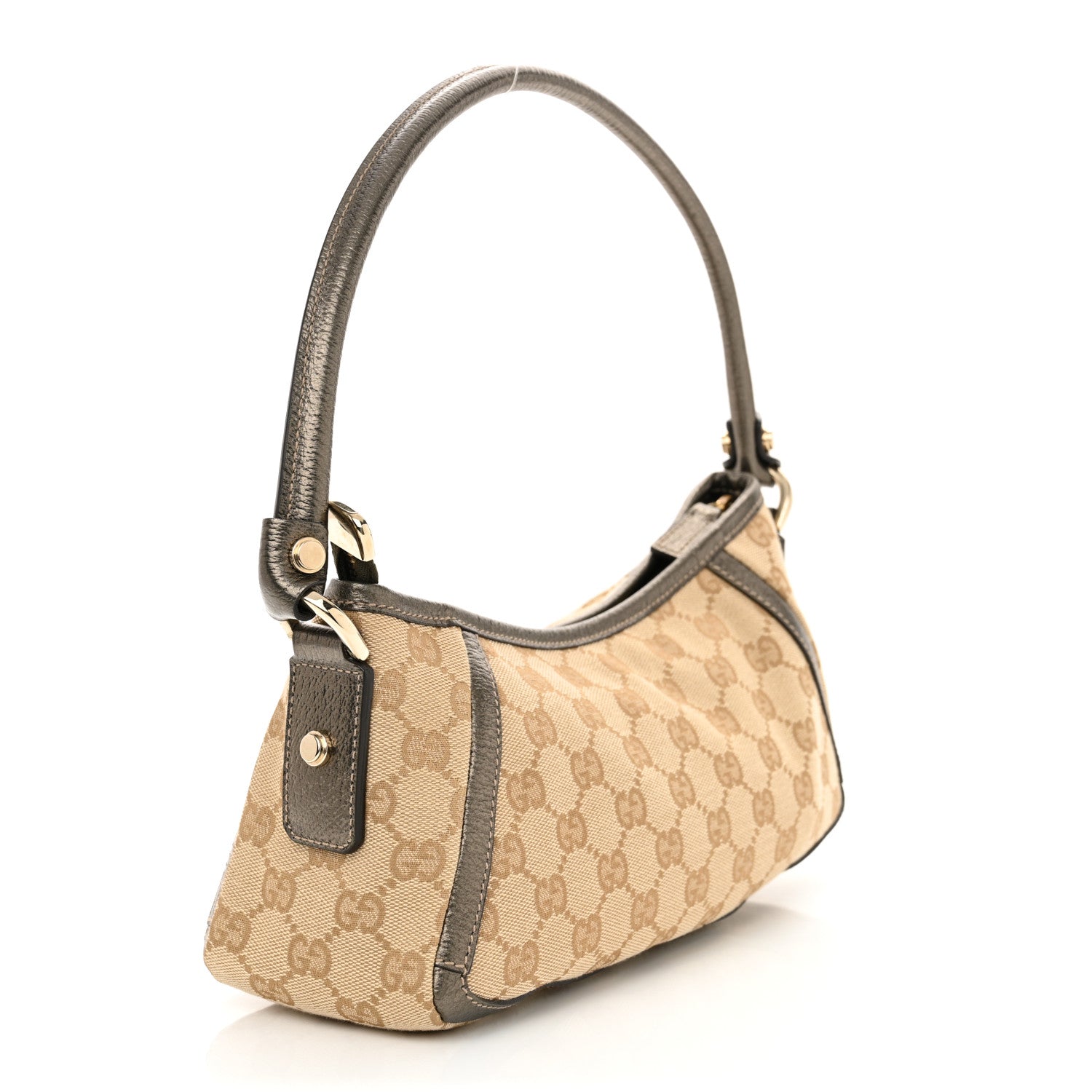 Gucci Monogram D Ring Abbey Pochette Pewter 3 of 11