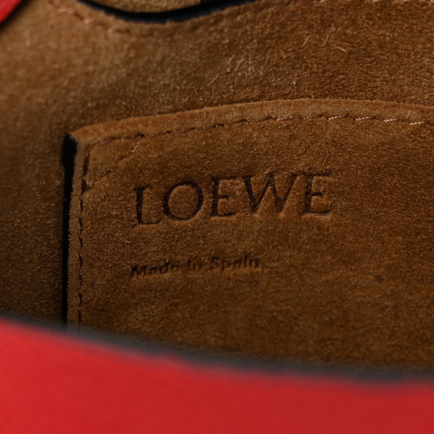 Loewe Grained Calfskin Small Gate Crossbody Bag Scarlet Burnt Red 5 of 10