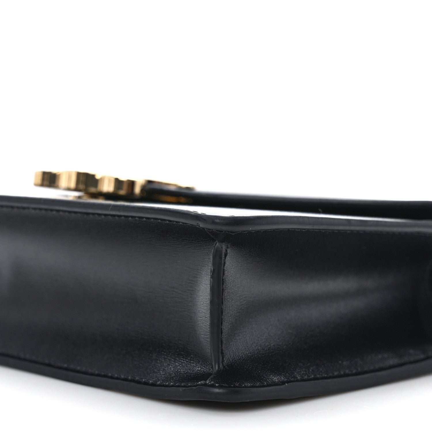 Celine Shiny Calfskin Triomphe Margo Wallet on Chain Black 10 of 11
