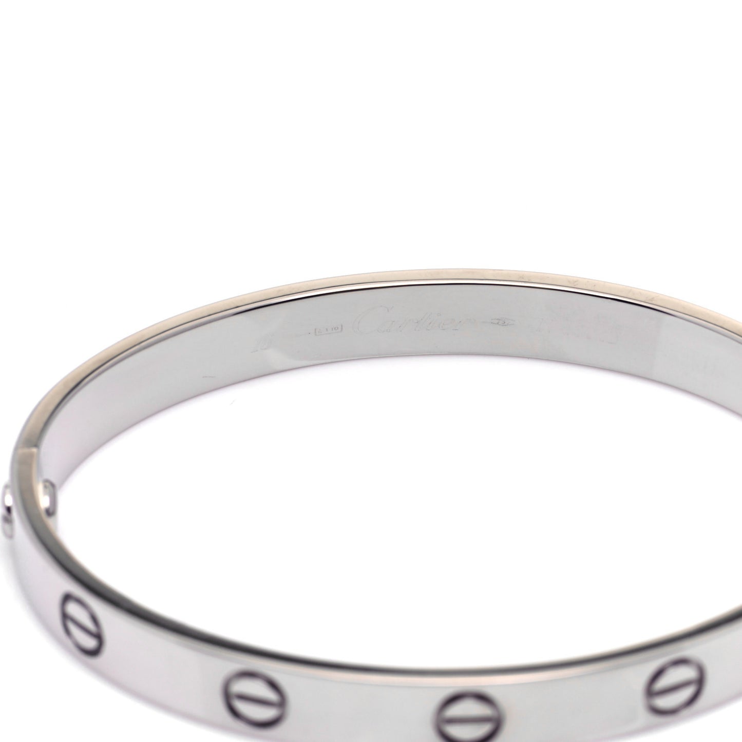 18K White Gold LOVE Bracelet 16