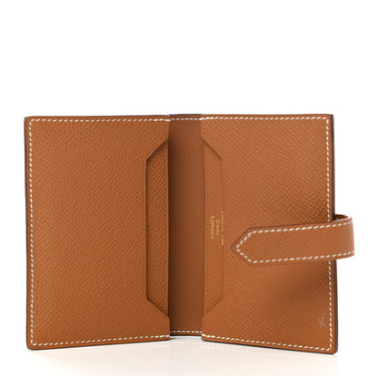 Hermes Epsom Bearn Card Holder Wallet Gold 5 of 9