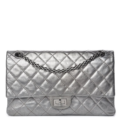 Chanel Metallic Aged Calfskin Quilted 2.55 Reissue 226 Flap Silver 1 of 16