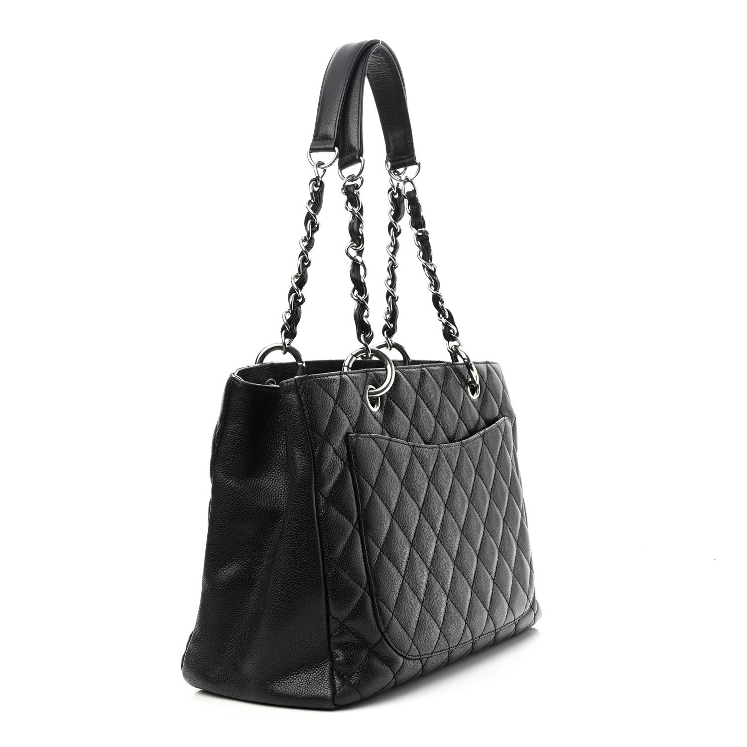 Chanel Caviar Quilted Grand Shopping Tote GST Black 3 of 9