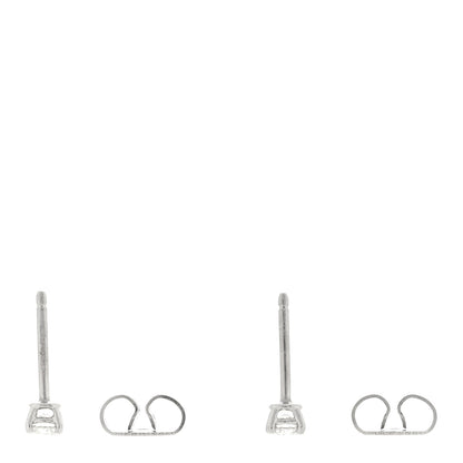 Tiffany Platinum Diamond .22ctw Solitaire Earrings 3 of 4