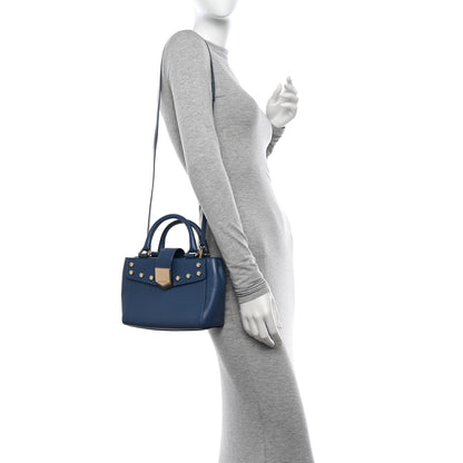 Jimmy Choo Calfskin Small Lockett Tote Jeans 2 of 11