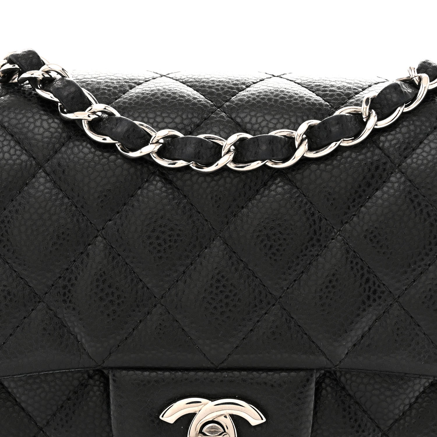 Chanel Caviar Quilted Mini Square Flap Black 8 of 10