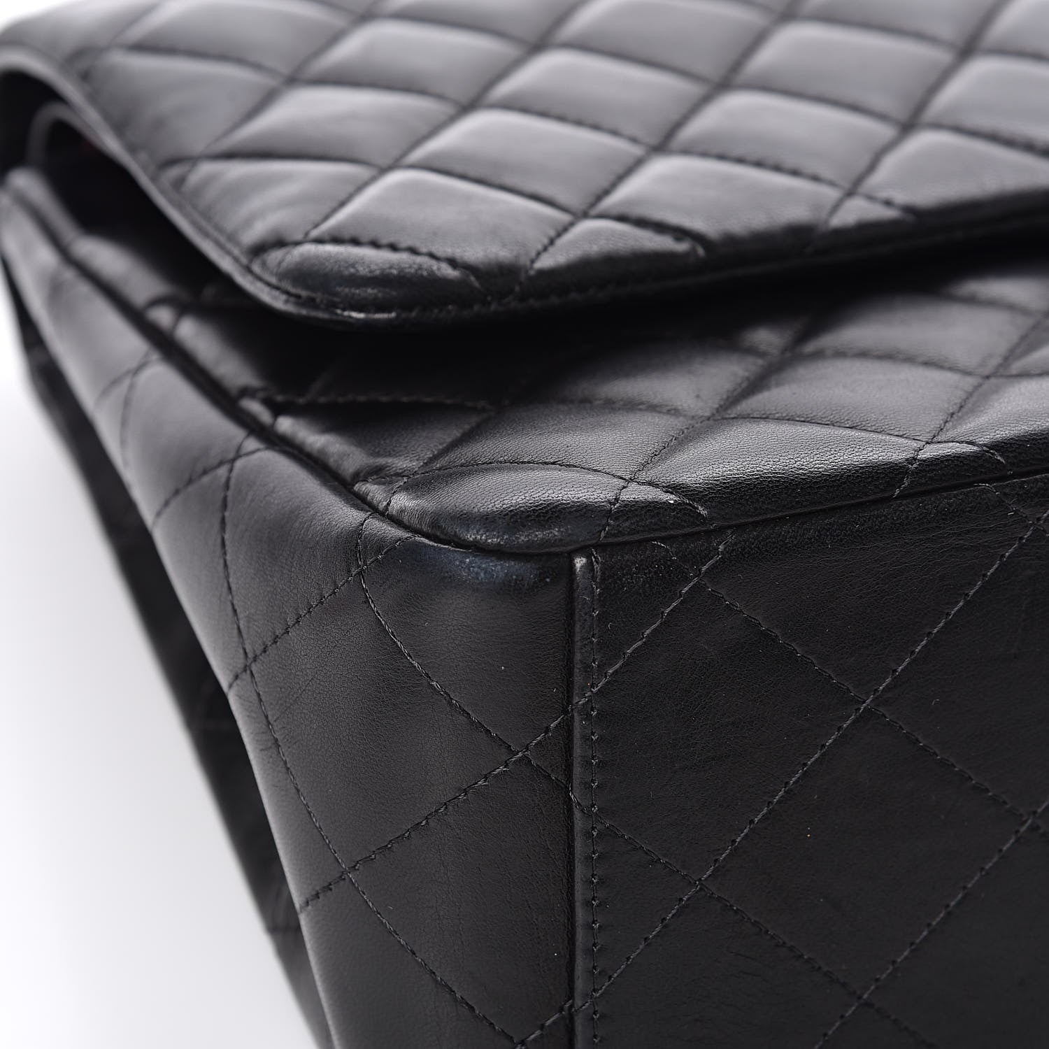 Chanel Lambskin Quilted Maxi Double Flap Black 11 of 15