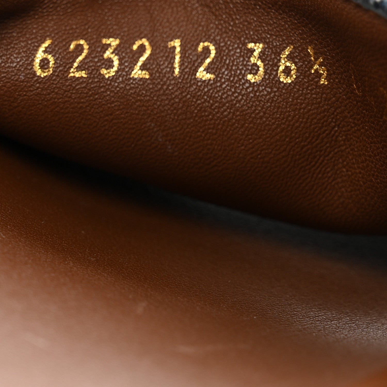 Gucci New Denim GG Monogram Angelina Platform 55mm Slide Sandals 36.5 Blue Tea 7 of 11