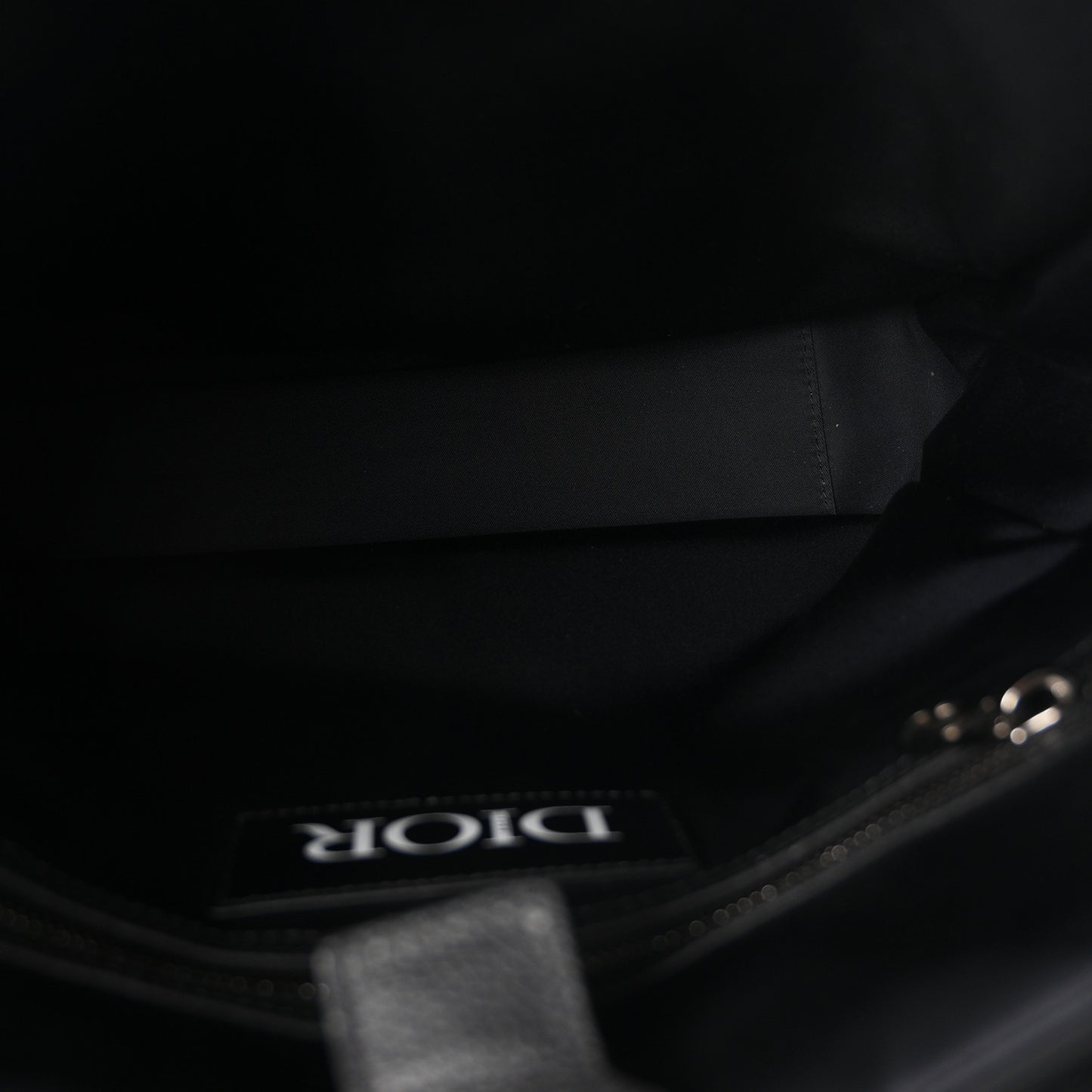 X SACAI Nylon Grained Calfskin Saddle Tote Black