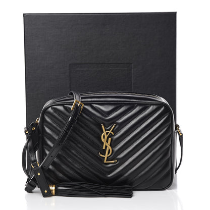 Saint Laurent Calfskin Matelasse Monogram Lou Camera Bag Black 10 of 10