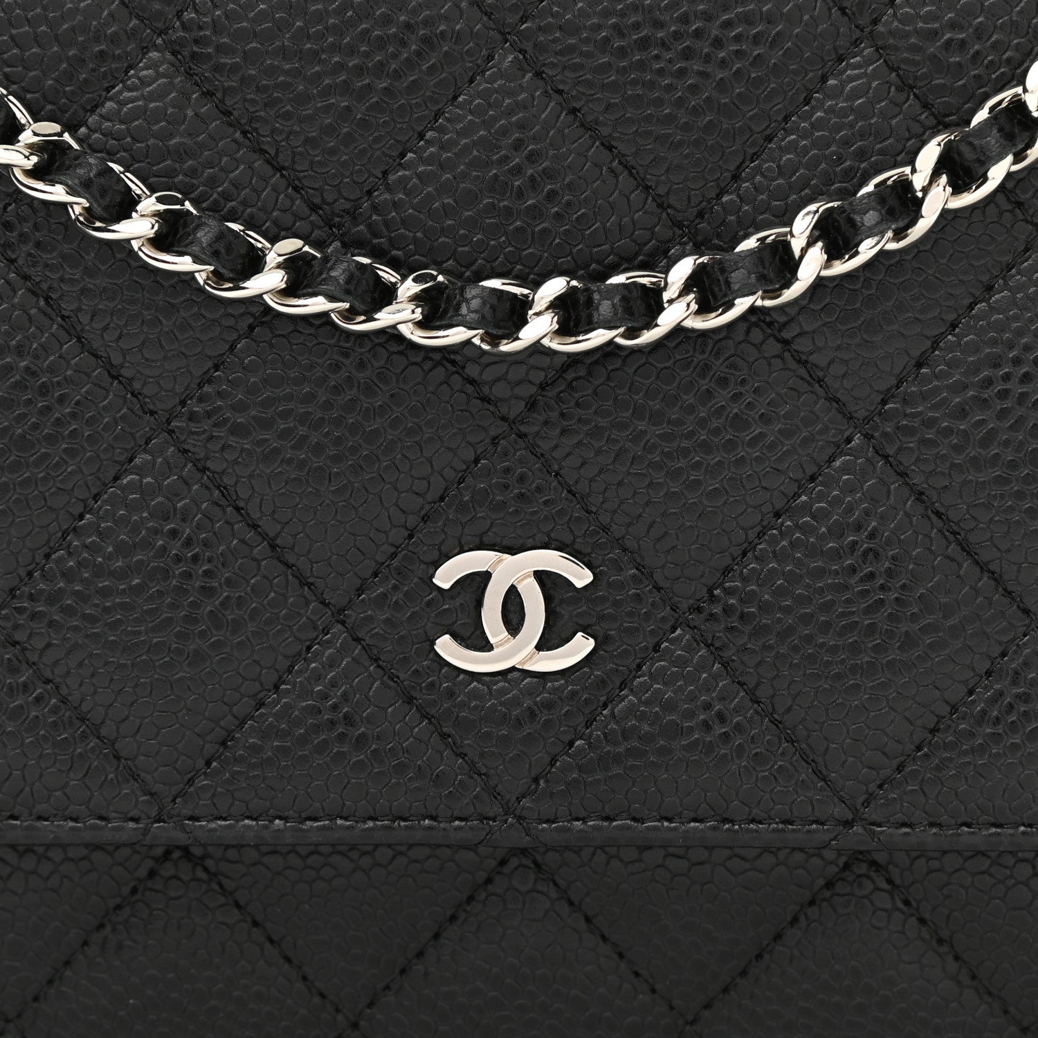 Chanel Caviar Quilted Wallet On Chain WOC Black 9 of 11