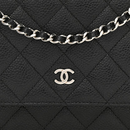 Chanel Caviar Quilted Wallet On Chain WOC Black 9 of 11
