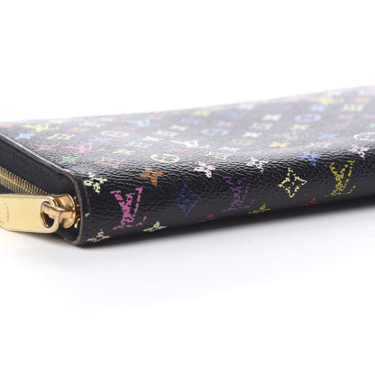 Louis Vuitton Monogram Multicolor Zippy Wallet Black Violet 7 of 14