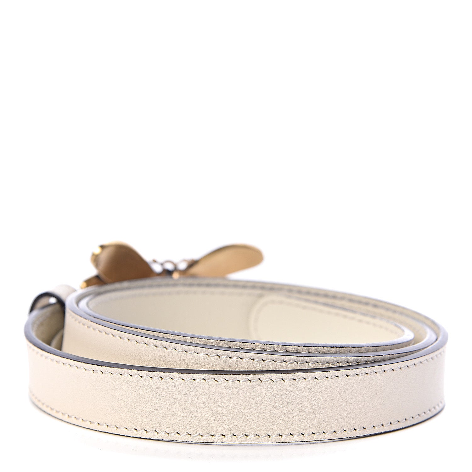 Gucci Calfskin Queen Margaret Bee Belt 80 32 White 3 of 7