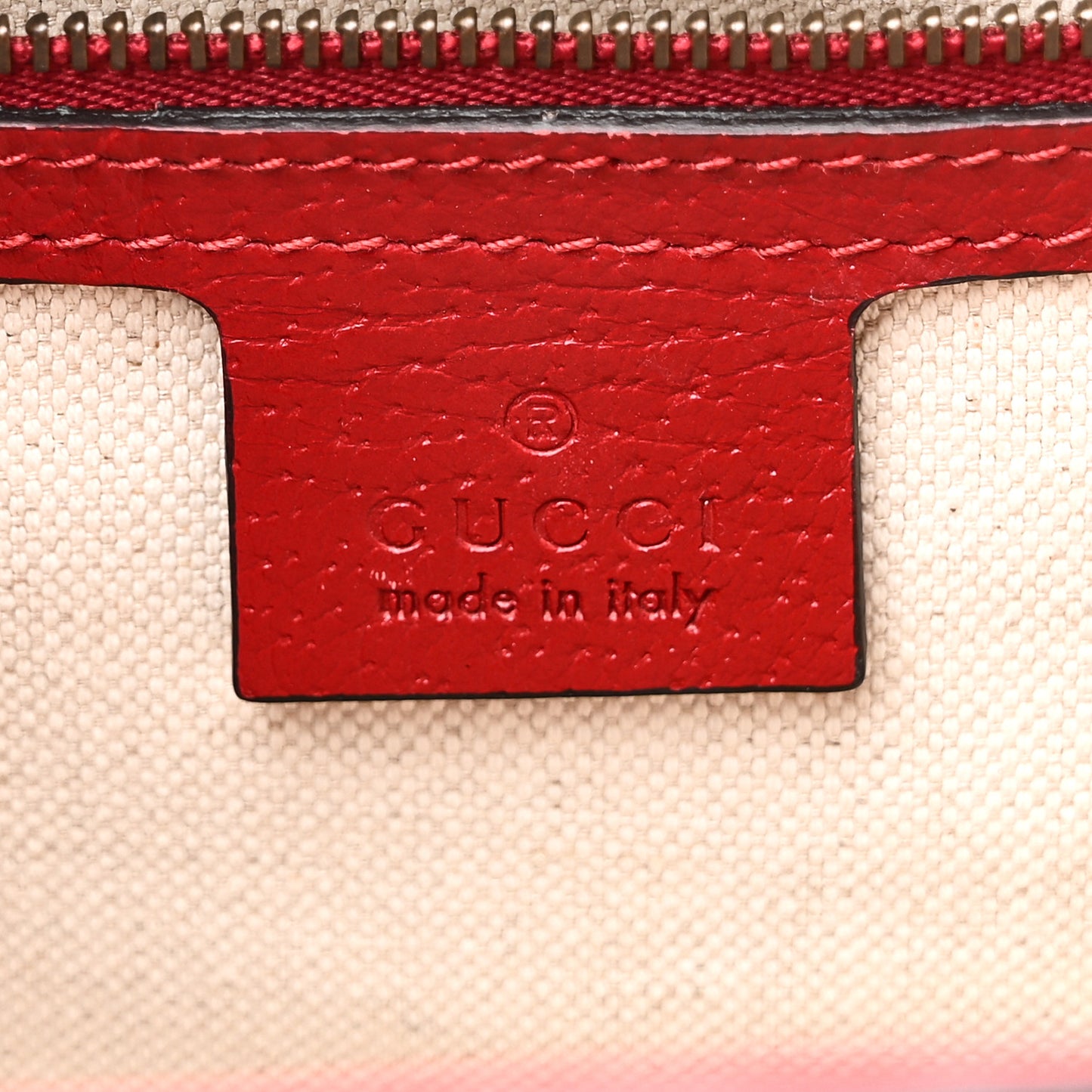 Grained Calfskin Small Animalier Top Handle Tote Red