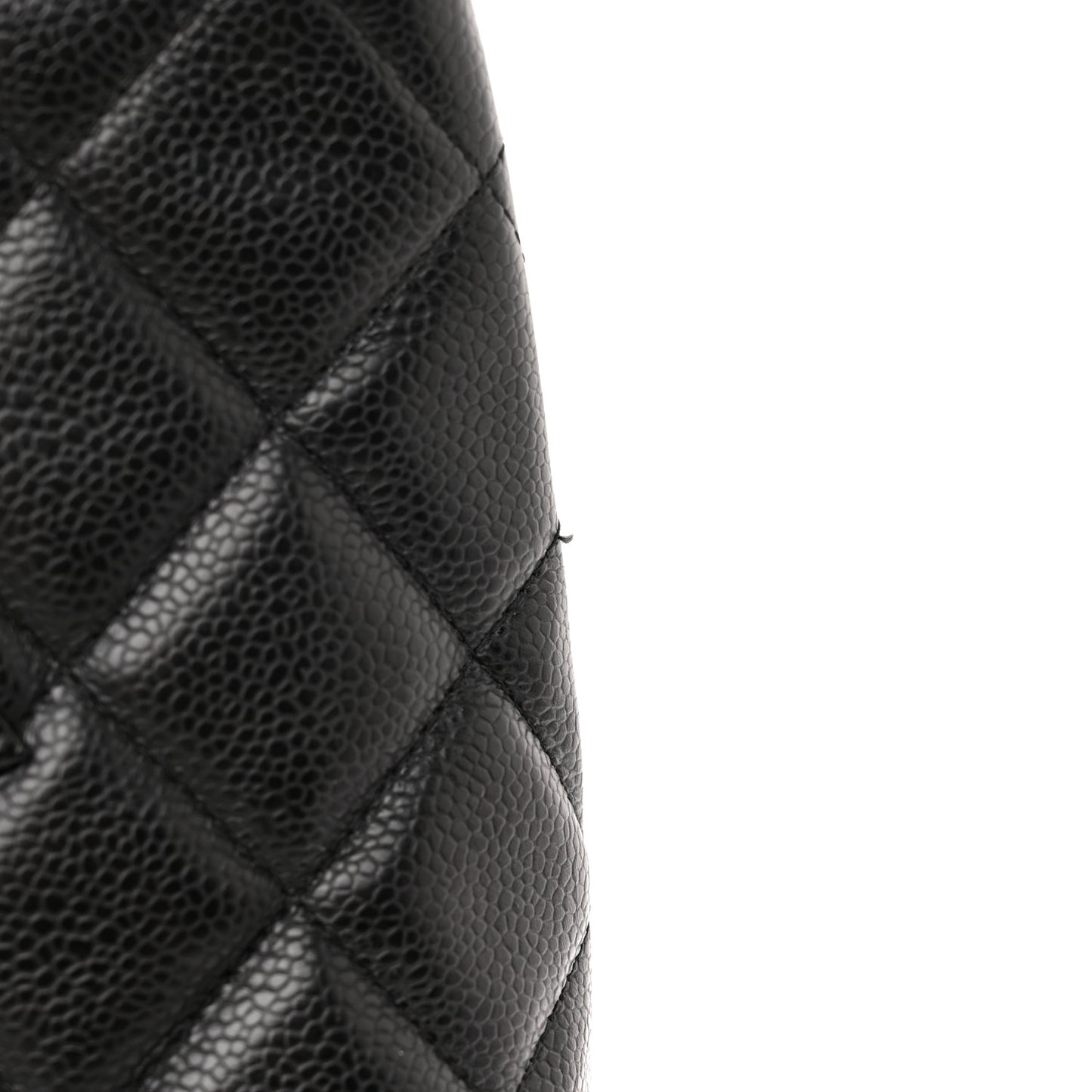 Caviar Quilted Medallion Tote Black