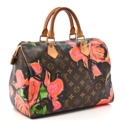 Louis Vuitton Monogram Roses Speedy 30 3 of 13