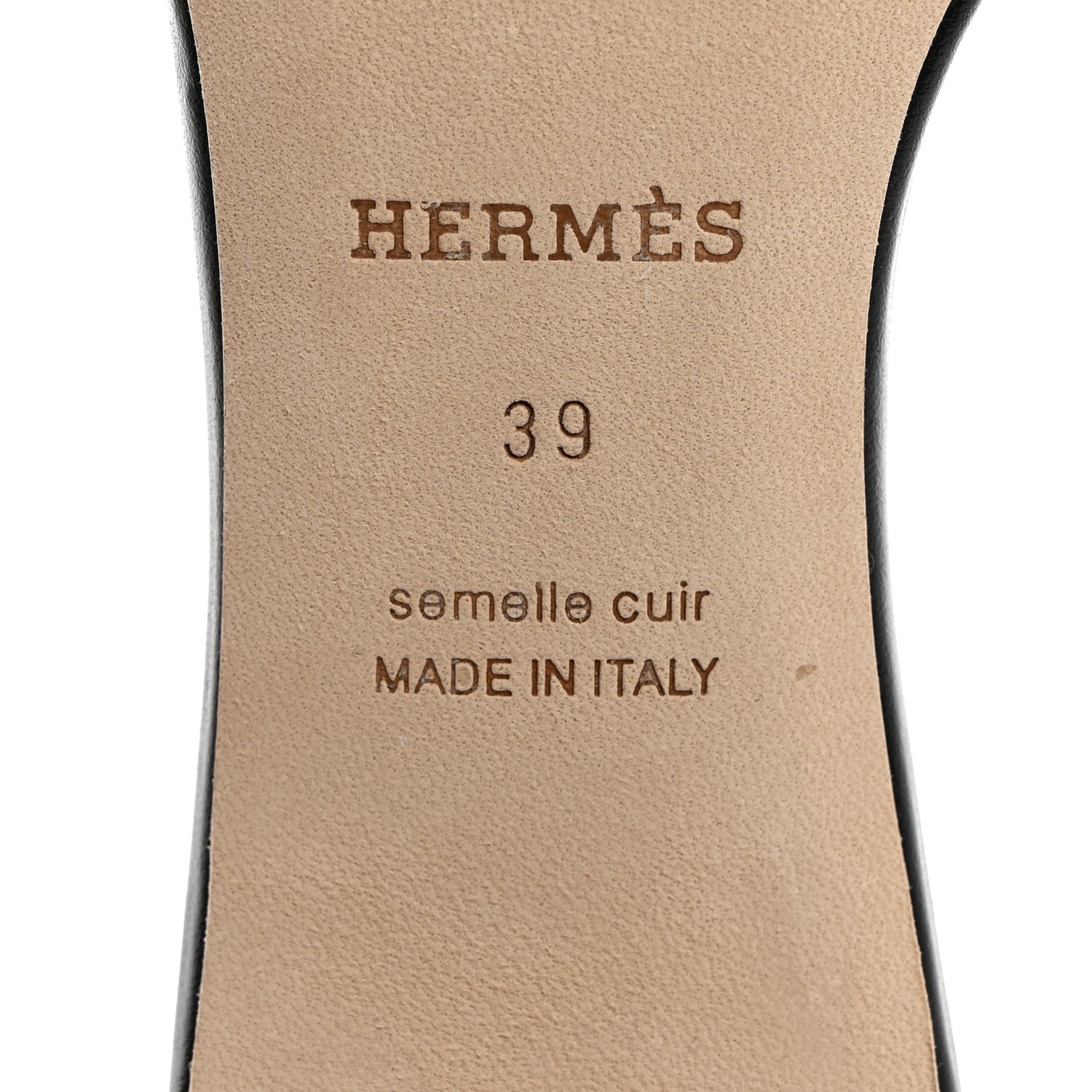 Hermes Calfskin Oasis Sandals 39 Black 8 of 8
