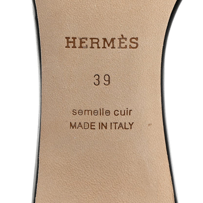 Hermes Calfskin Oasis Sandals 39 Black 8 of 8