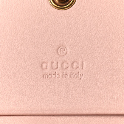 Gucci Calfskin Matelasse GG Marmont Card Case Wallet Perfect Pink 6 of 8