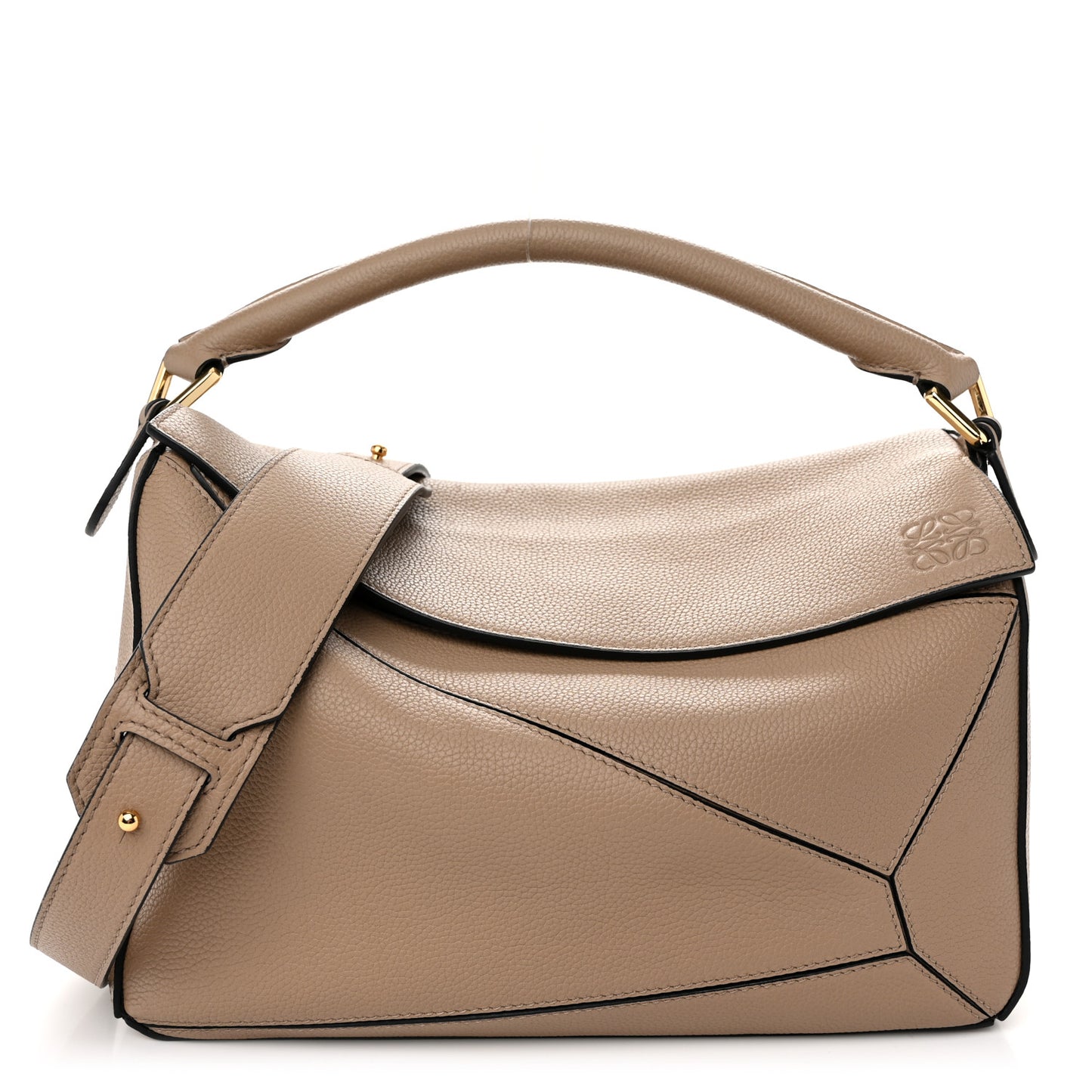 Calfskin Medium Puzzle Bag Sand