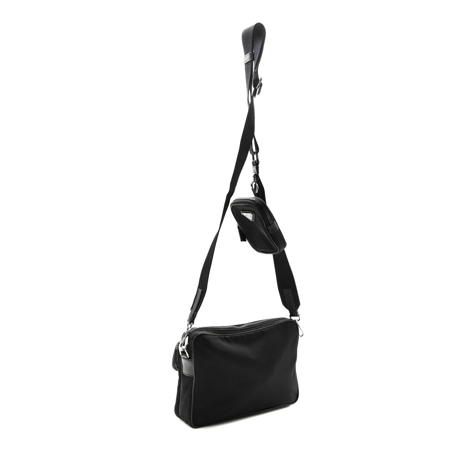 Re-Nylon Saffiano Shoulder Bag Black