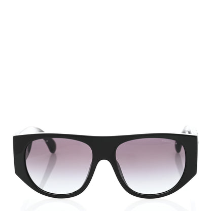Chanel Acetate Quilted CC Pilot Sunglasses 71465 Black 2 of 8
