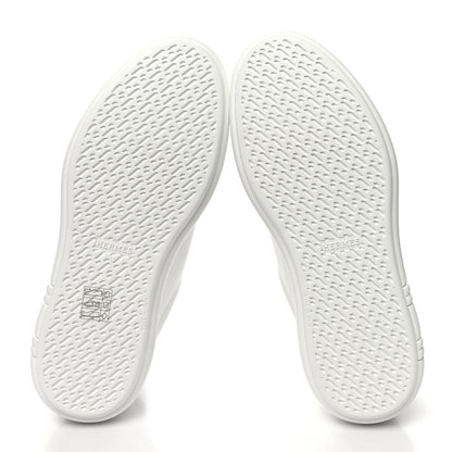 Hermes Calfskin Womens Happy Sneakers 37 White 5 of 9