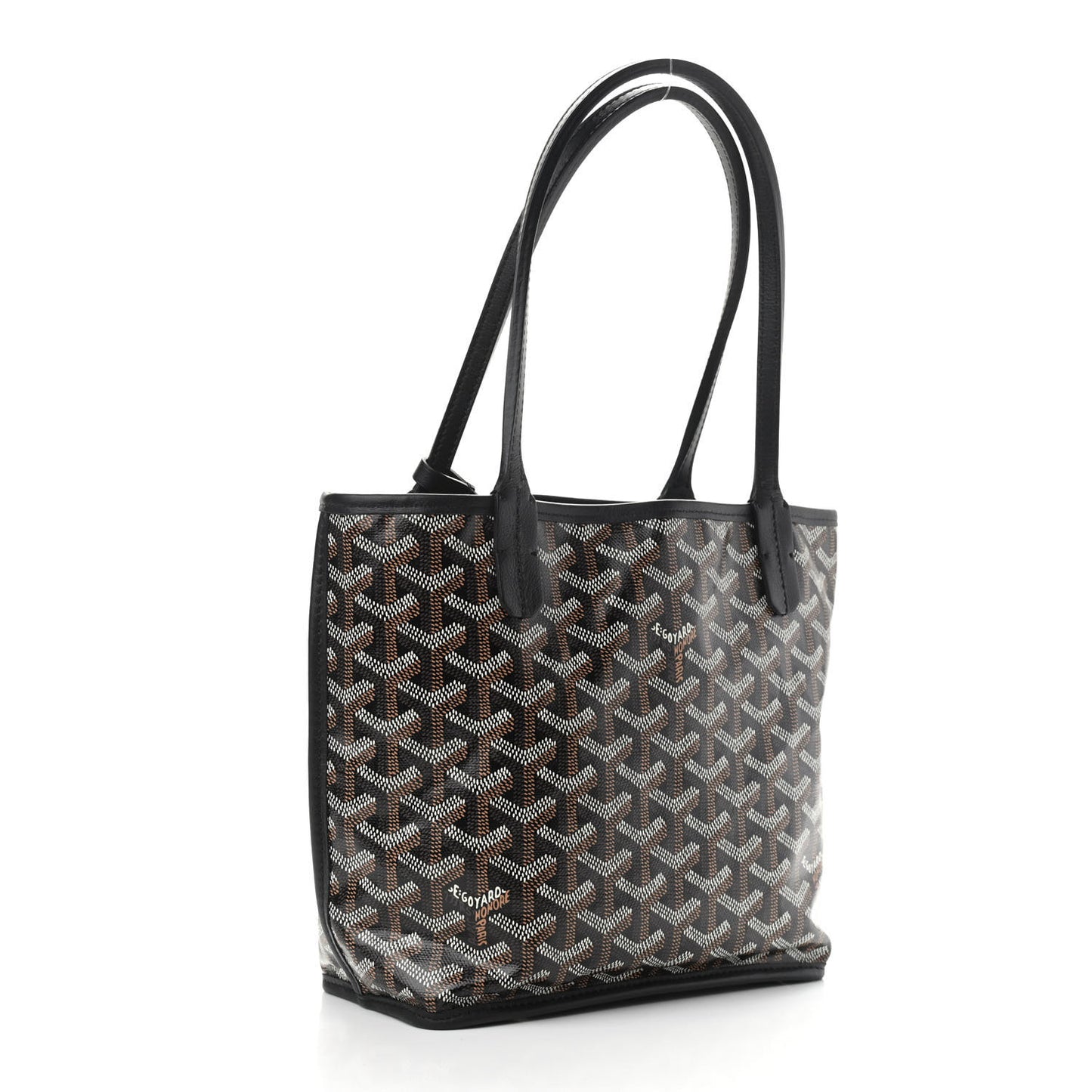 Goyardine Reversible Mini Anjou Black