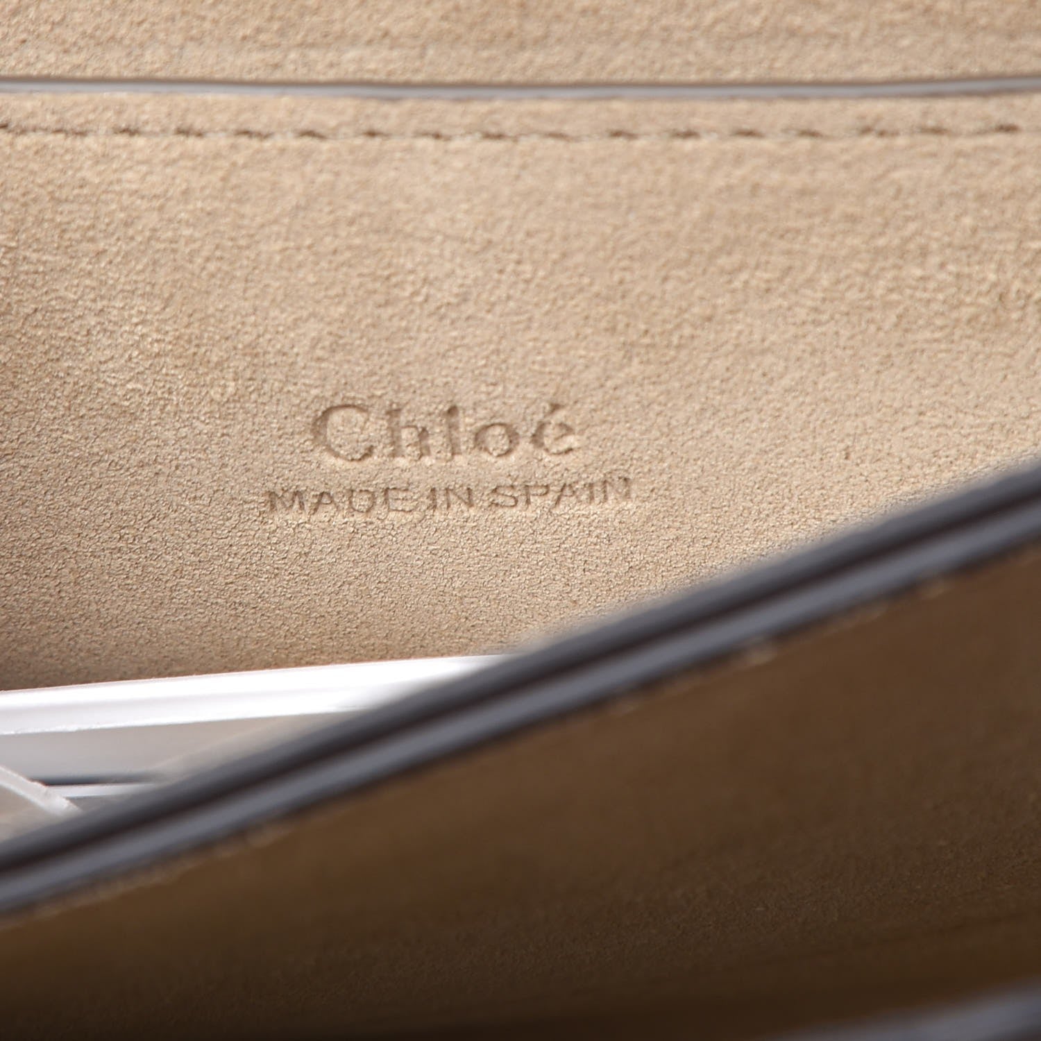 Chloe Suede Calfskin Small Faye Shoulder Bag Motty Grey 7 of 8