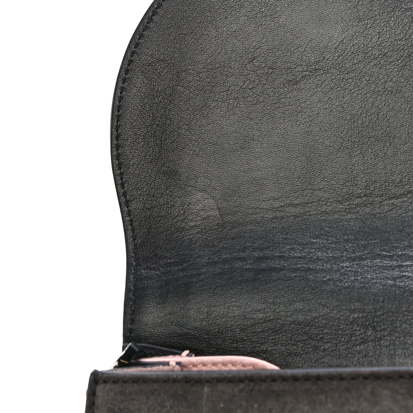 Suede Calfskin Trisha Small Shoulder Bag Black